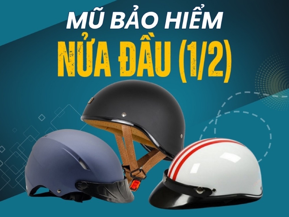Mũ bảo hiểm nửa đầu in logo